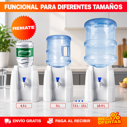 Base dispensador para botellón de agua con grifo – Sirves agua sin alzar veinte kilos