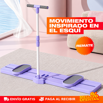 TABLA DE PILATES TIPO ESQUÍ – Entrenas piernas y glúteos en el espacio de una baldosa