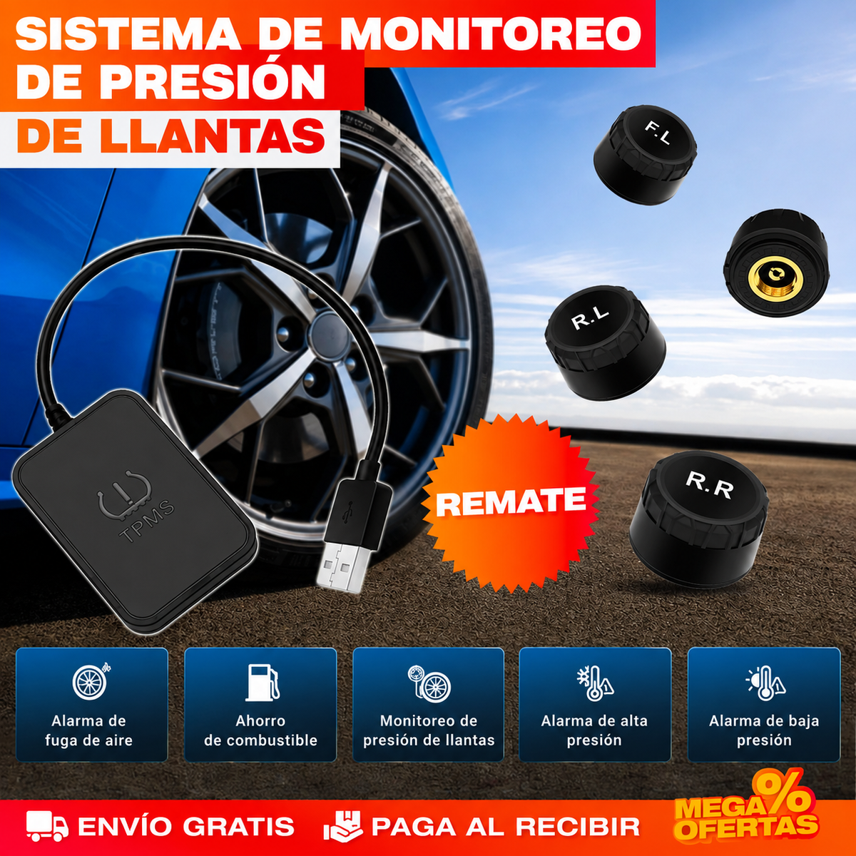 SISTEMA DE MONITOREO DE PRESIÓN DE LLANTAS – Sabes cómo van las 4 llantas sin bajarte