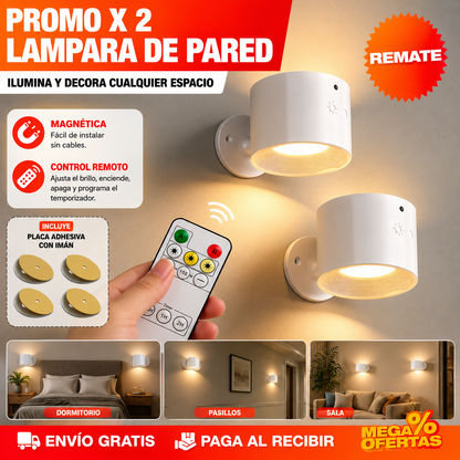 PROMO X2 LÁMPARA MAGNÉTICA – Luz donde no llega el bombillo, sin romper pared
