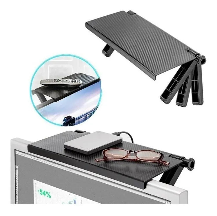 Soporte TV de Mesa, Repisa y Módem Multifuncional – Despeja el Mueble y Esconde los Cables