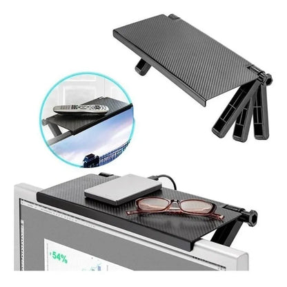 Soporte TV de Mesa, Repisa y Módem Multifuncional – Despeja el Mueble y Esconde los Cables