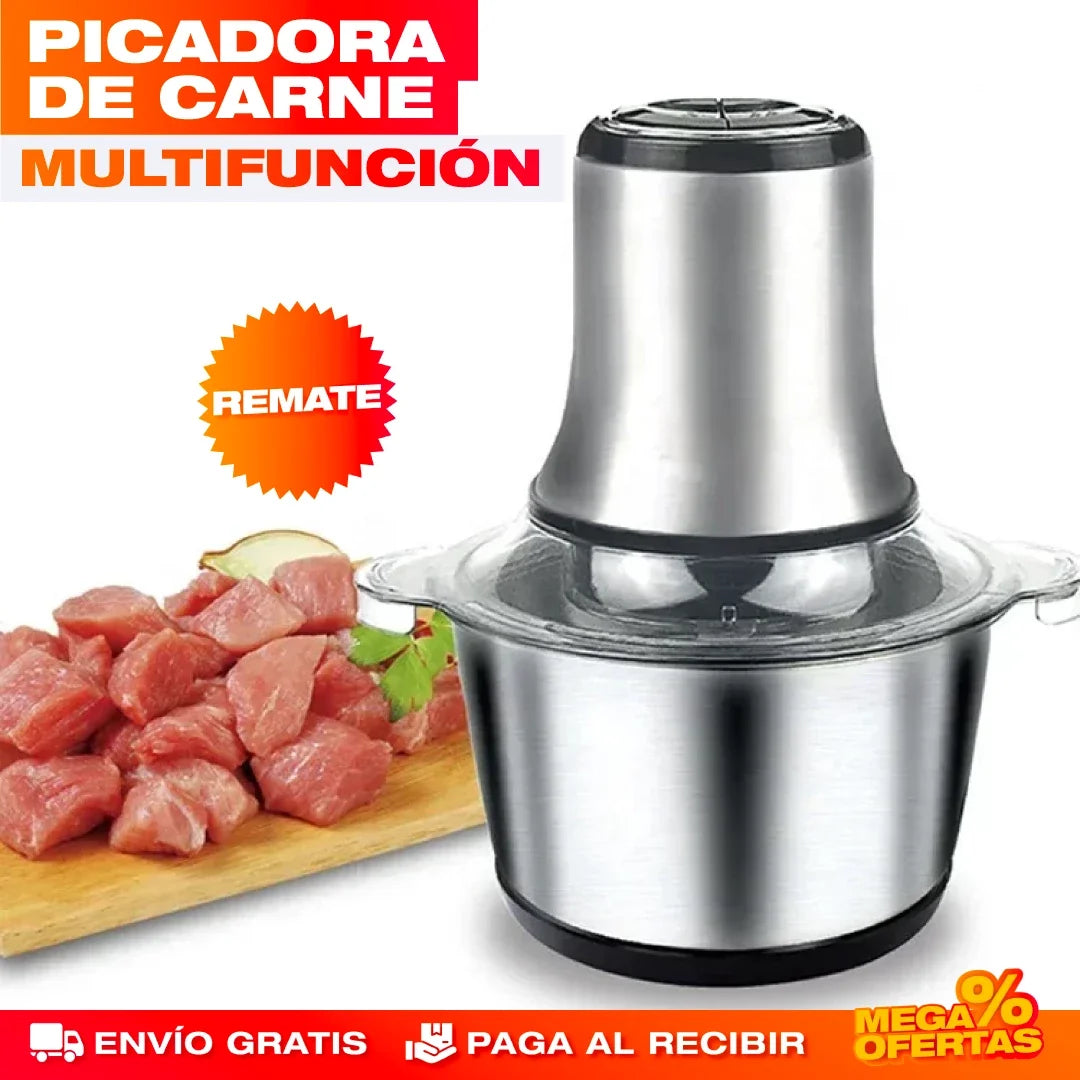 Molino Picador Eléctrico Acero Inoxidable 2 Litros – Pica y Muele en Segundos Sin Esfuerzo