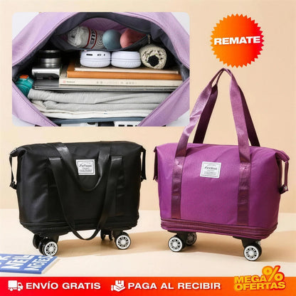 Bolsa de Equipaje Ligero Expandible con Ruedas – Lleva Todo en tus Viajes Sin Cargar Peso