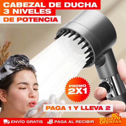 PROMO X2 Cabezal de Ducha Potente y Ahorrador – Más Presión y Menos Factura de Agua