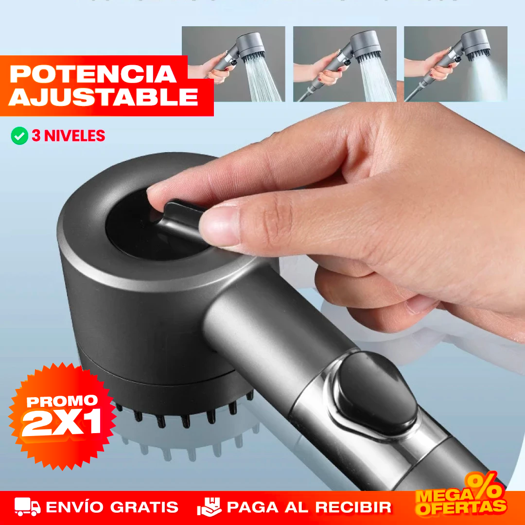 PROMO X2 Cabezal de Ducha Potente y Ahorrador – Más Presión y Menos Factura de Agua