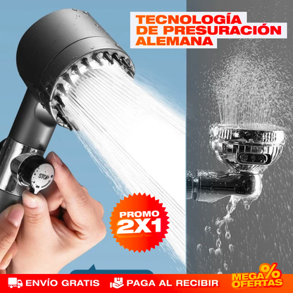 PROMO X2 Cabezal de Ducha Potente y Ahorrador – Más Presión y Menos Factura de Agua