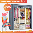 Closet Portátil de 3 Compartimientos – Guarda Toda tu Ropa Sin Closet de Obra · Tamaño Grande