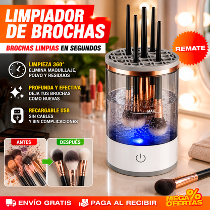 LIMPIADOR DE BROCHAS DE MAQUILLAJE AUTOMÁTICO