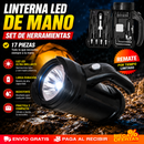 LINTERNA + SET DE HERRAMIENTAS 17 PCS