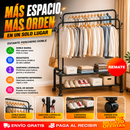 ESTANTE PERCHERO DOBLE – Organizador de Ropa y Zapatos | Más Espacio, Más Orden