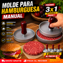 Promo 3x1 Molde Manual para Hamburguesas – Hamburguesas Caseras Parejas y Perfectas