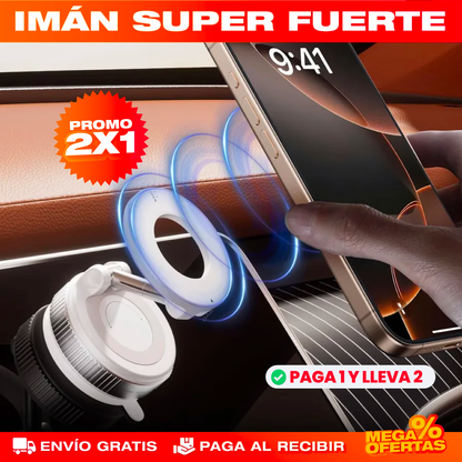PROMO 2X1 Soporte Magnético para Teléfono con Succión – Tu GPS Siempre a la Vista Mientras Manejas