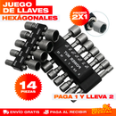 PROMO X2 Boquillas de Llaves Hexagonales – Aprieta Cualquier Tuerca Sin Buscar la Medida · Set x14