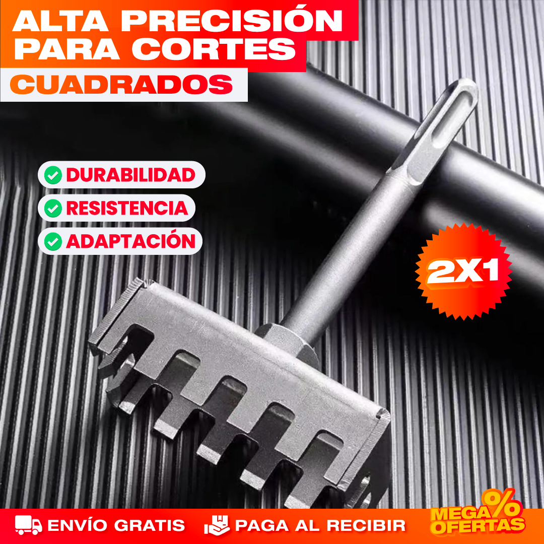 Broca Hard Hole para Cortes Cuadrados – Huecos Cuadrados Perfectos Sin Lima · 2x1