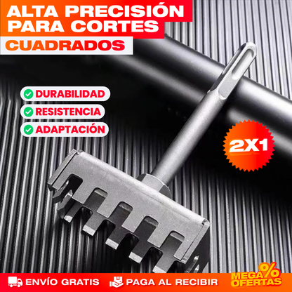 Broca Hard Hole para Cortes Cuadrados – Huecos Cuadrados Perfectos Sin Lima · 2x1