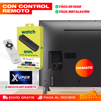 Convertidor Smart TV con Control Remoto – Convierte tu TV Vieja en Smart con Apps y Netflix