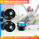 Ventilador de Doble Cabeza para Vehículo – Aire Fresco Adelante y Atrás · 2x1