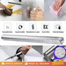Papel Aluminio Adhesivo de Cocina – Pared de la Estufa Sin Grasa Pegada · 3x1