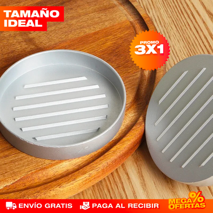 Promo 3x1 Molde Manual para Hamburguesas – Hamburguesas Caseras Parejas y Perfectas