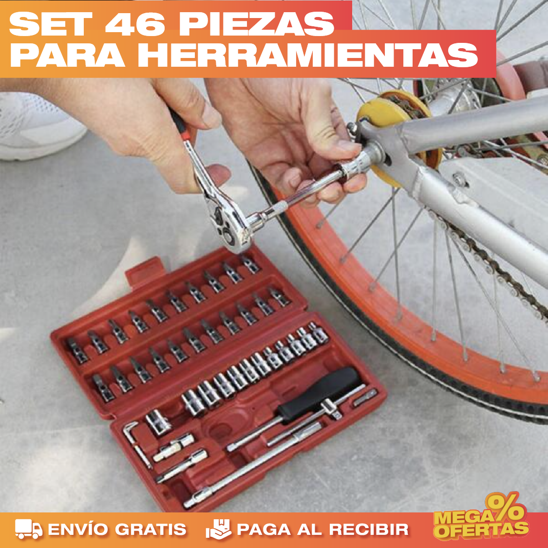 Set de Herramientas 46 Piezas – Todo lo Básico para Arreglar en Casa