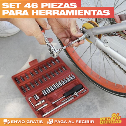 Set de Herramientas 46 Piezas – Todo lo Básico para Arreglar en Casa